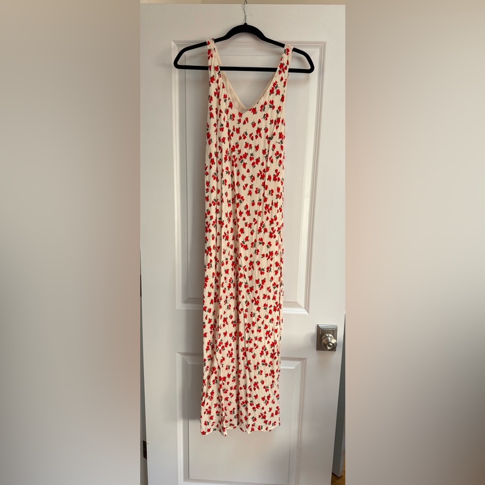 Z Supply Red Floral Midi Dress